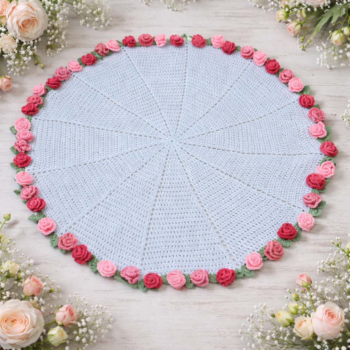 Flower Bouquet Blanket Crochet Pattern
