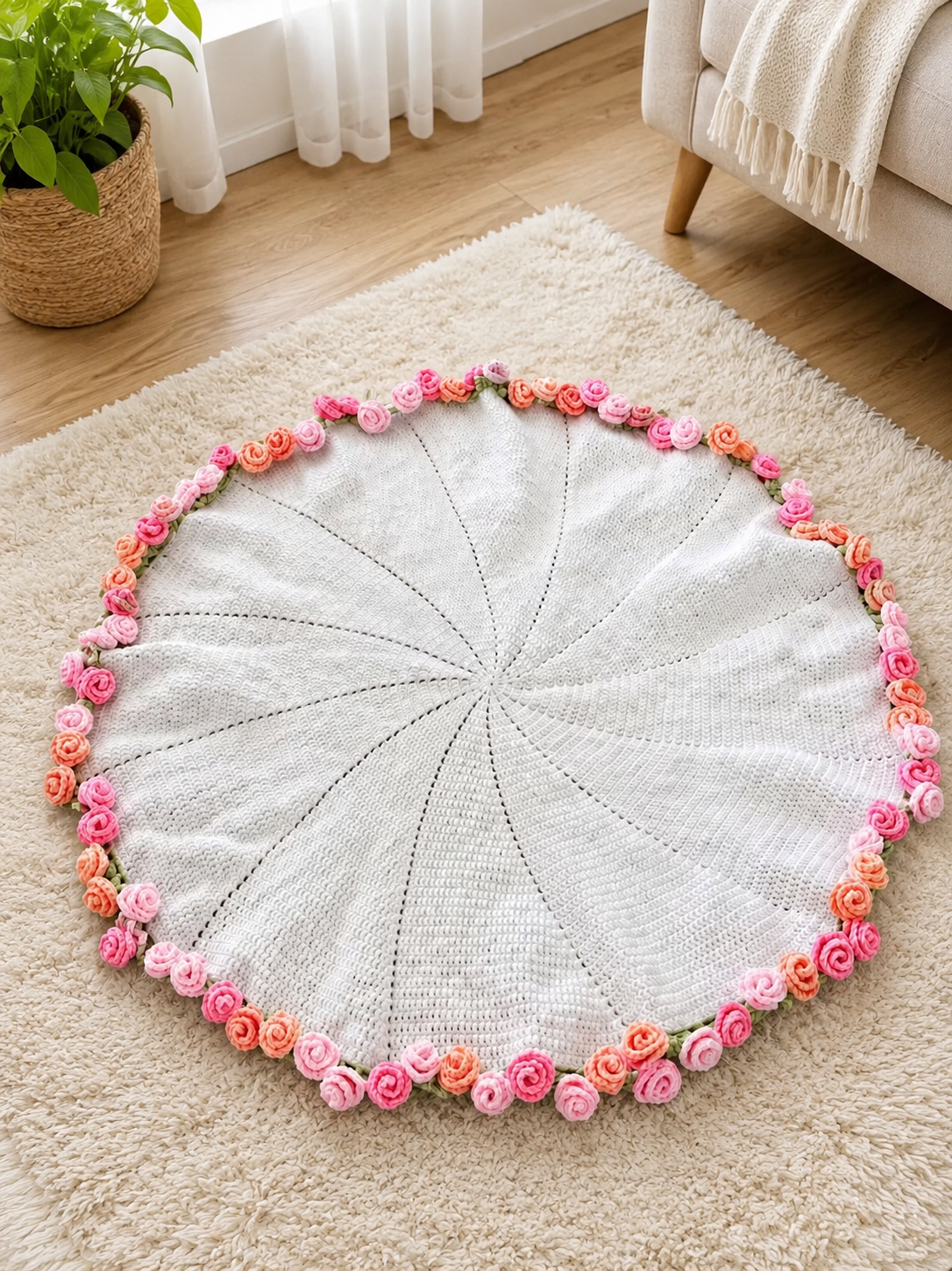 Flower Bouquet Blanket Crochet Pattern