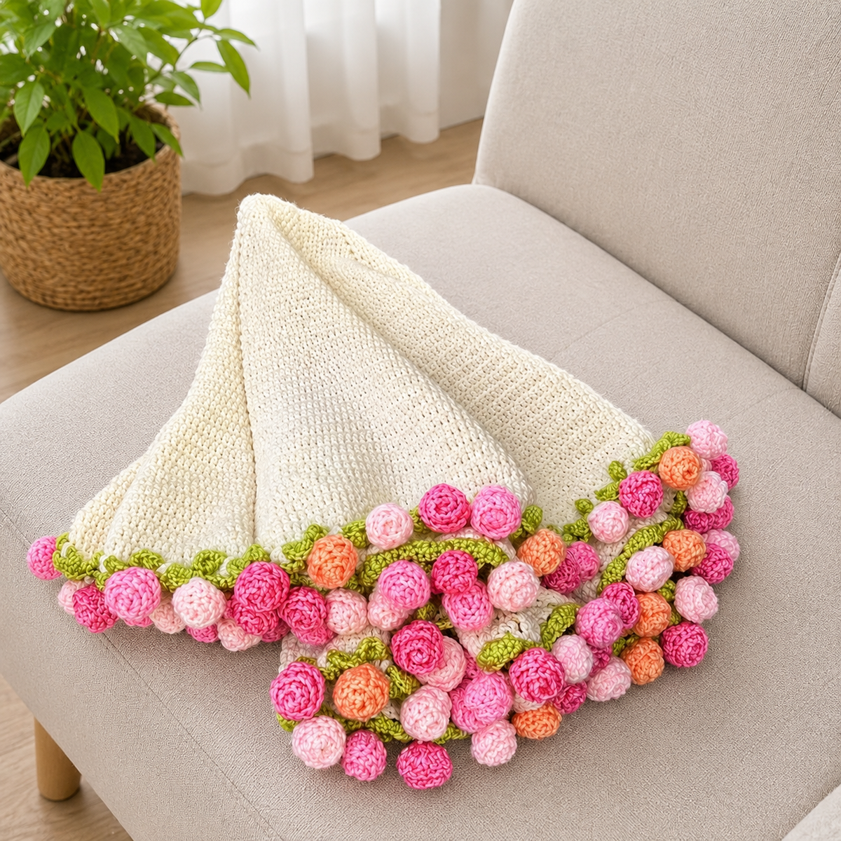 Flower Bouquet Blanket Crochet Pattern