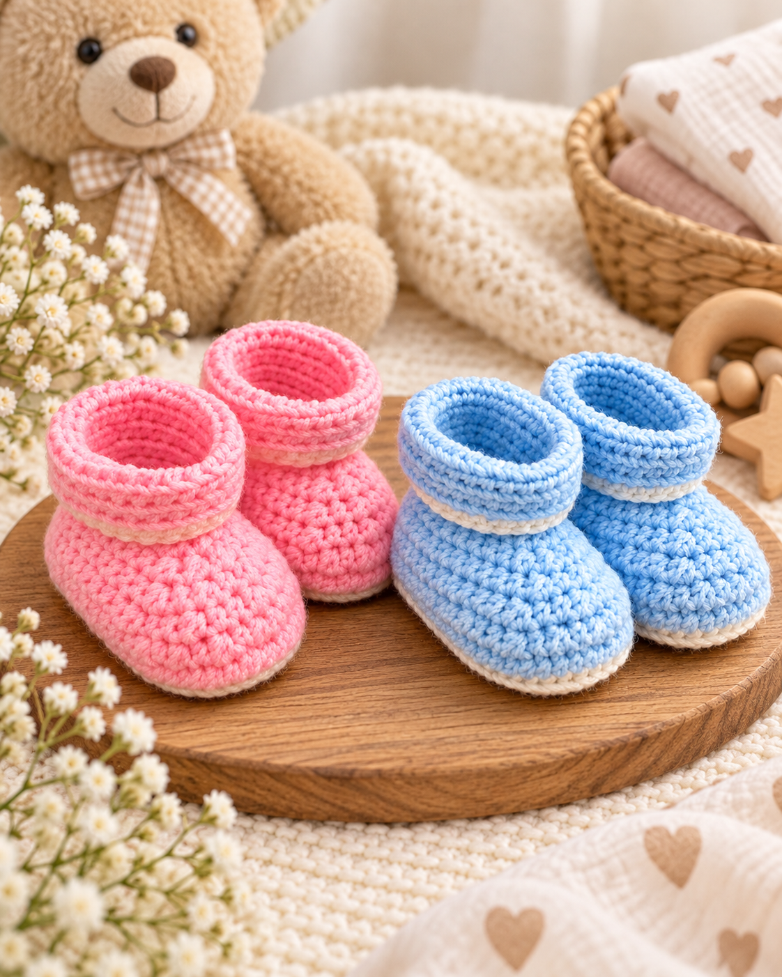 Crochet Baby Booties Pattern