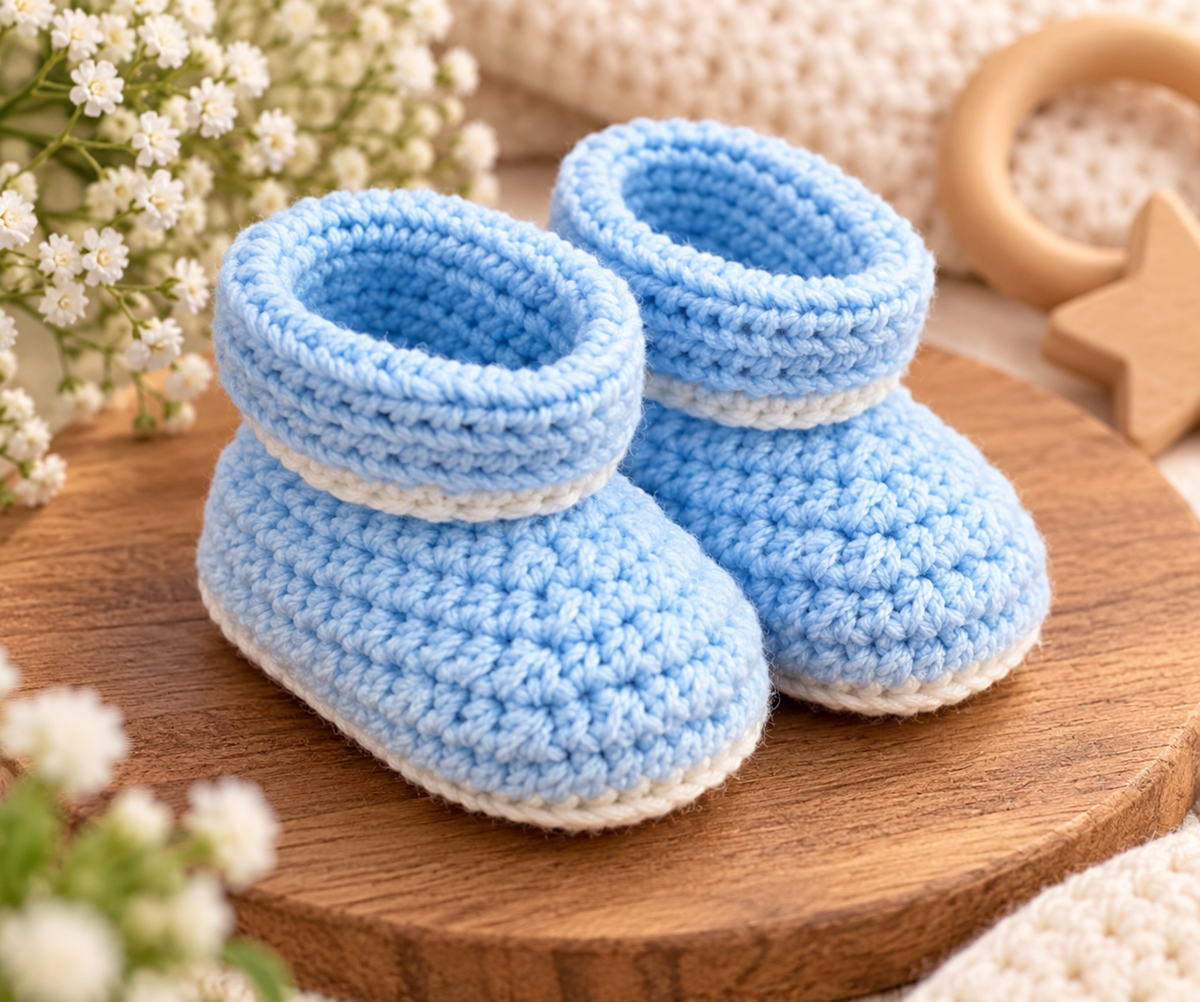 Crochet Baby Booties Pattern