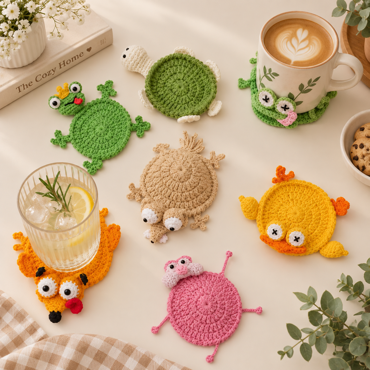 20-in-1 Animal Crochet Coaster Pattern