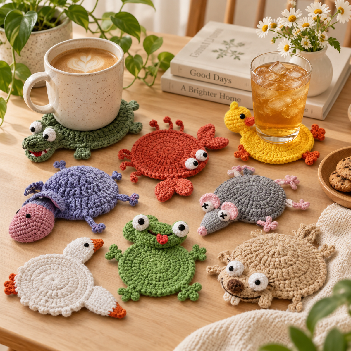 20-in-1 Animal Crochet Coaster Pattern