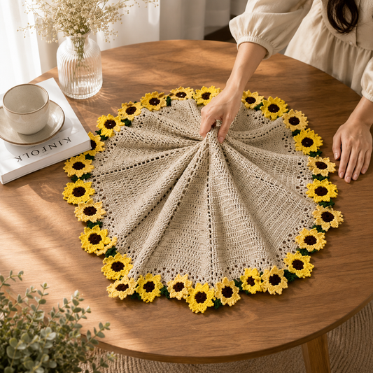 Sunflower Bouquet Blanket Crochet Pattern